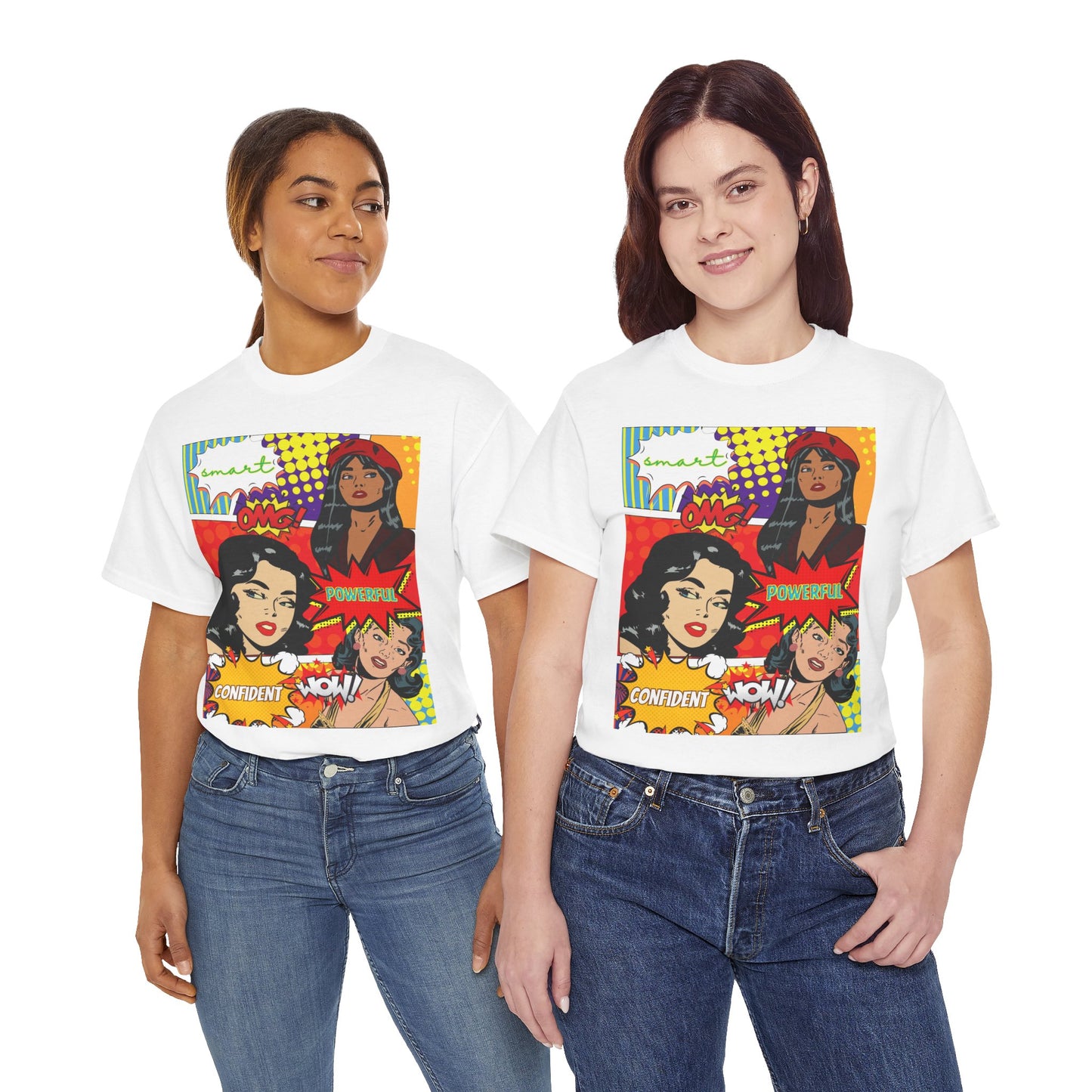 Pop Art Women Graphic Tee — "Confident" Comic Style T-Shirt