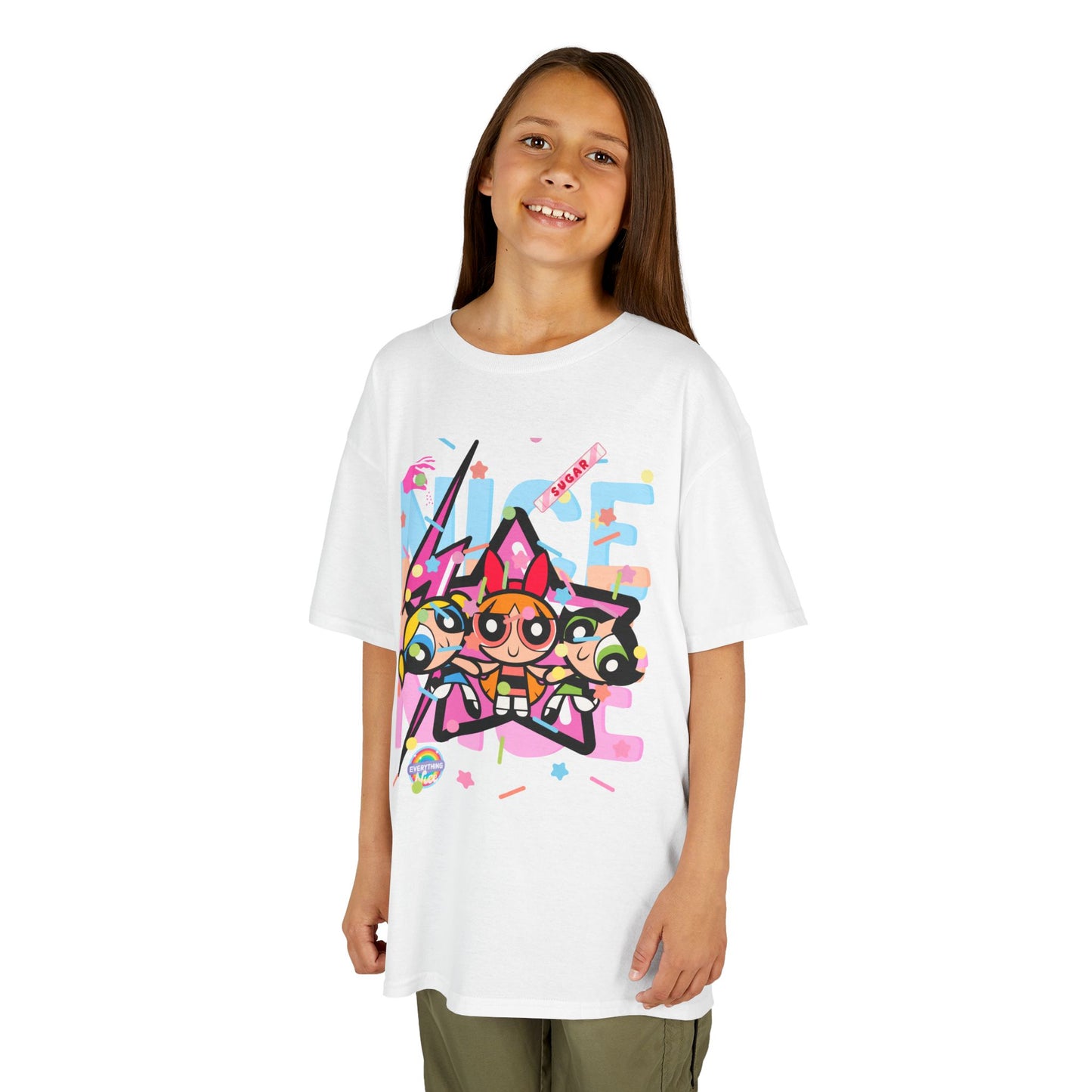 Action Girls Tee — Colorful Retro Lightning