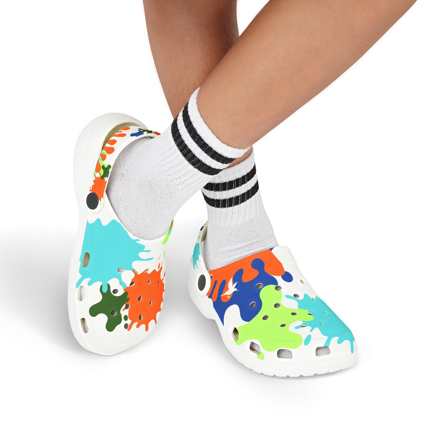 Kids Paint Splash EVA Clogs — Colorful Slip-On Water Shoes