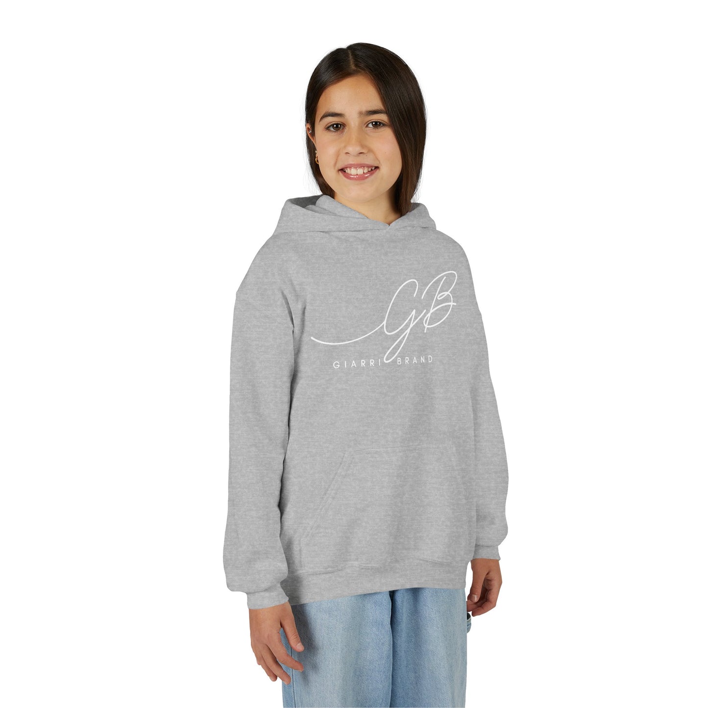 Youth Hoodie — Elegant 'GB' Script Logo Pullover