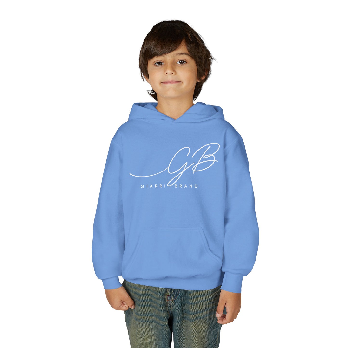Youth Hoodie — Elegant 'GB' Script Logo Pullover