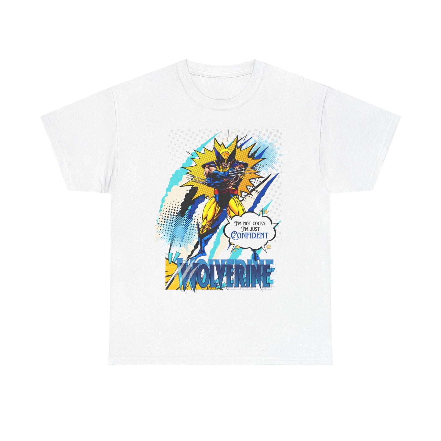 Mr, Confident Comic Splash Tee — 'I'm Not Cocky, I'm Just Confident'