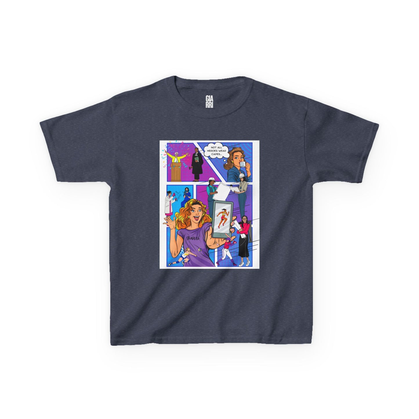 Kids Comic-Style  Crew T-Shirt — Colorful Pop Art Inspire Me  Tee