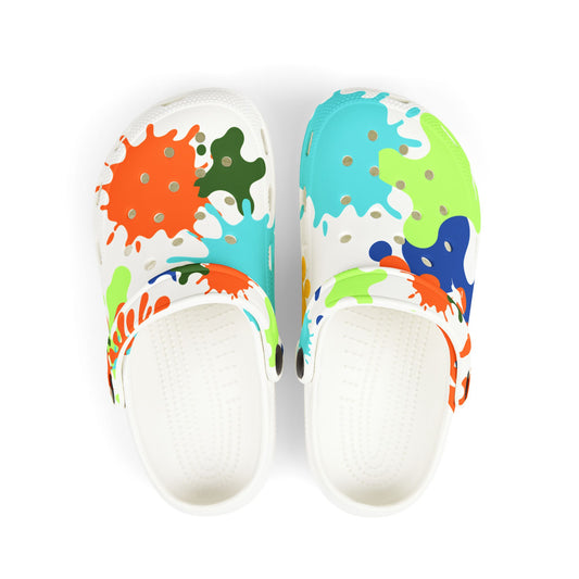 Kids Paint Splash EVA Clogs — Colorful Slip-On Water Shoes