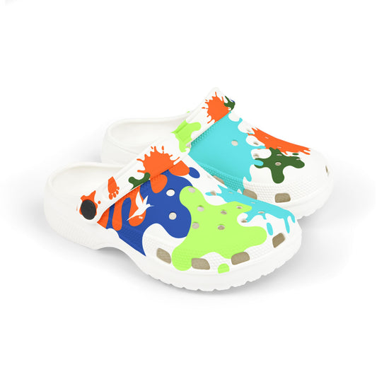 Kids Paint Splash EVA Clogs — Colorful Slip-On Water Shoes