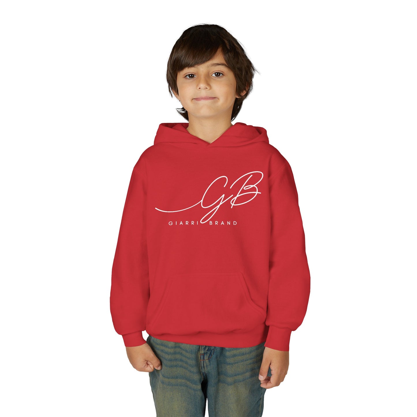 Youth Hoodie — Elegant 'GB' Script Logo Pullover
