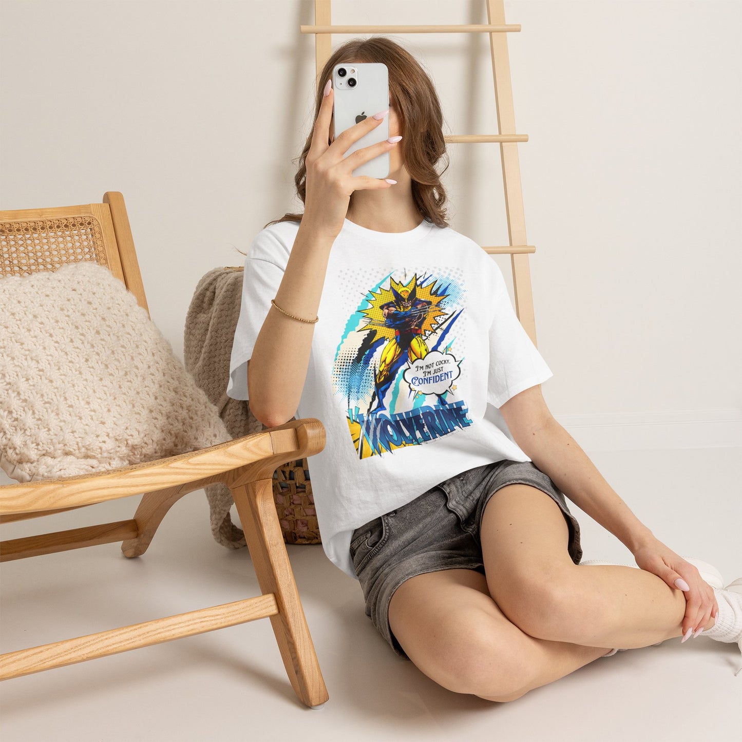 Mr, Confident Comic Splash Tee — 'I'm Not Cocky, I'm Just Confident'