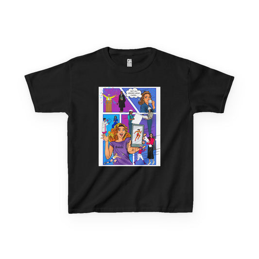 Kids Comic-Style  Crew T-Shirt — Colorful Pop Art Inspire Me  Tee