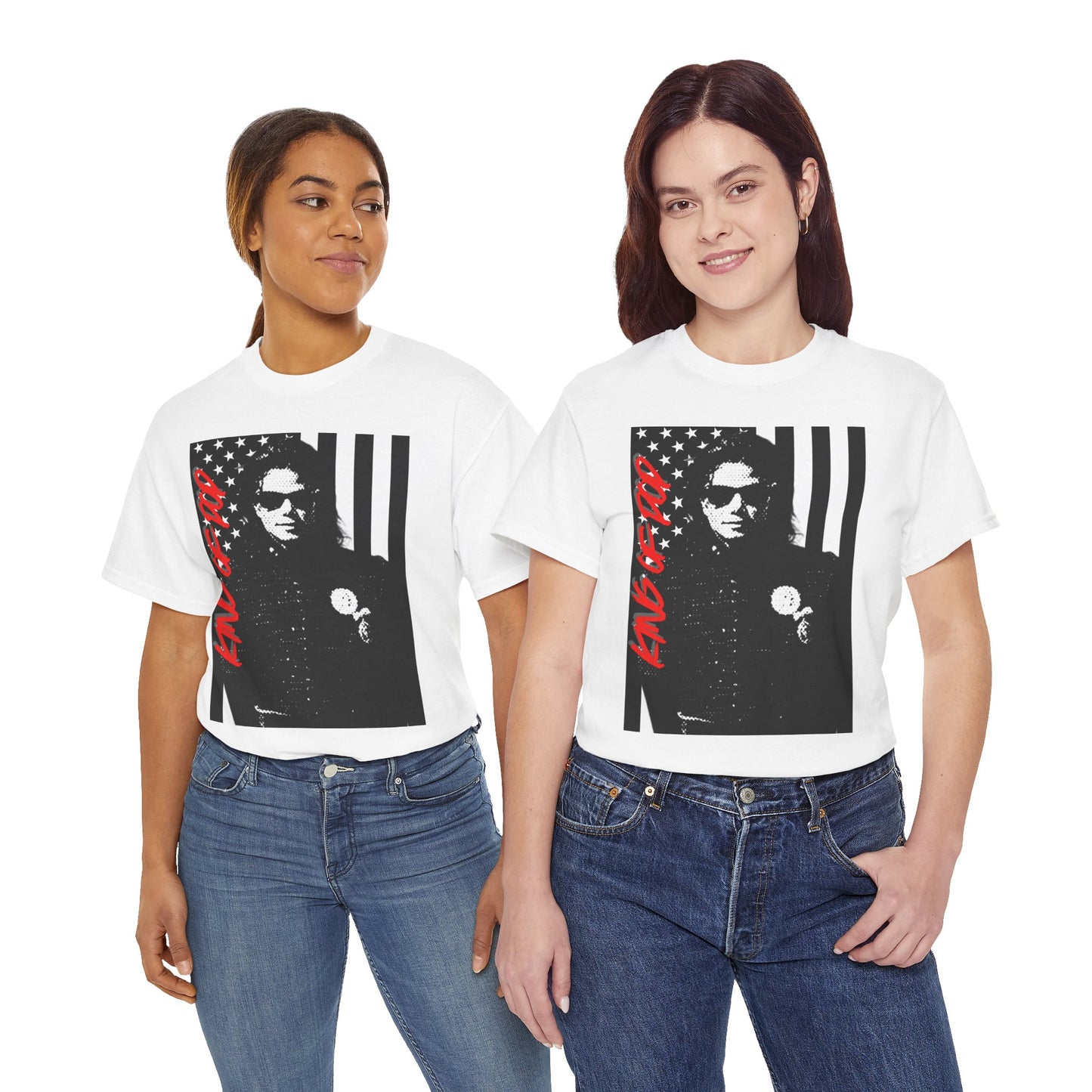 Pop Flag Tee — 'Am I Free' Retro Protest Graphic T-Shirt