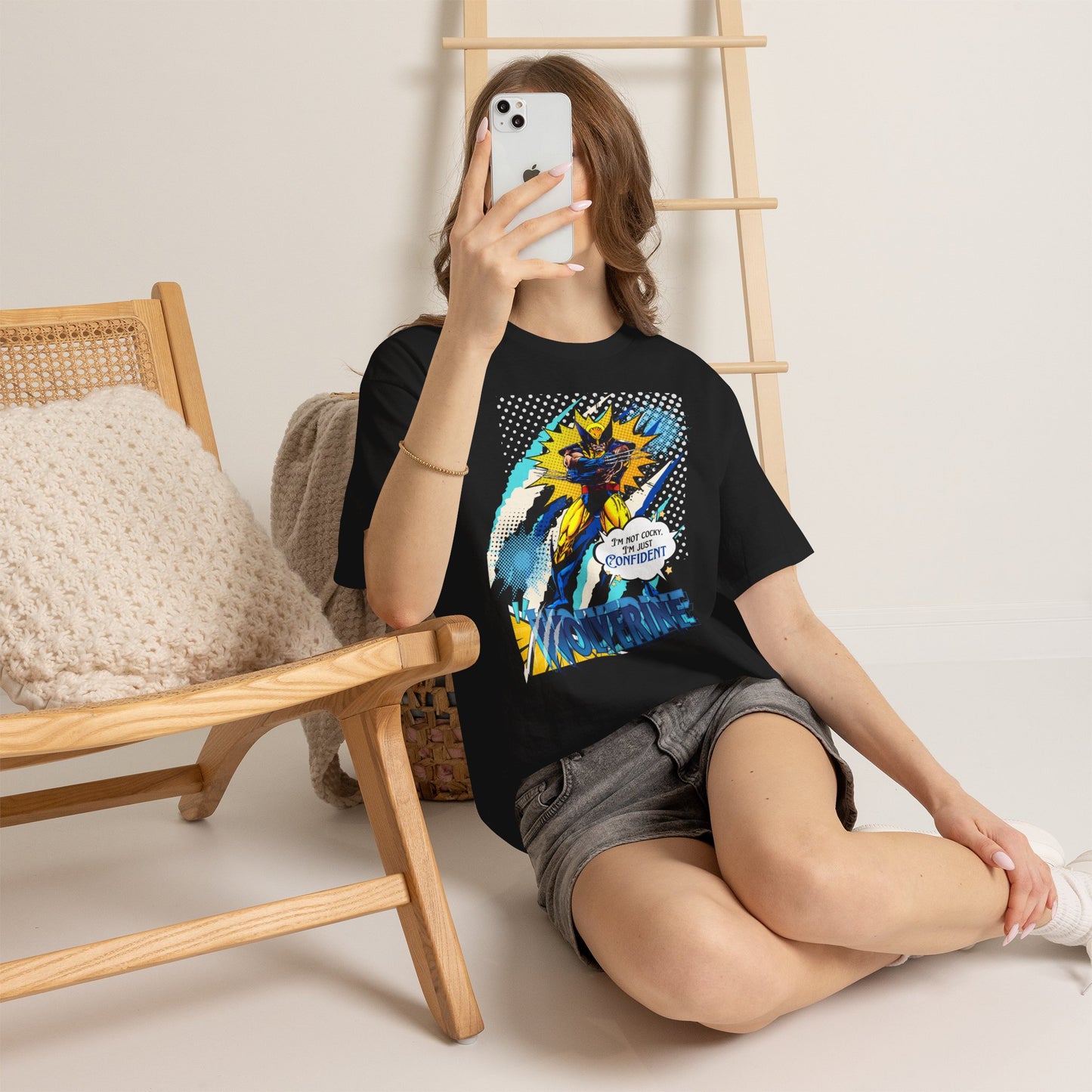 Mr, Confident Comic Splash Tee — 'I'm Not Cocky, I'm Just Confident'