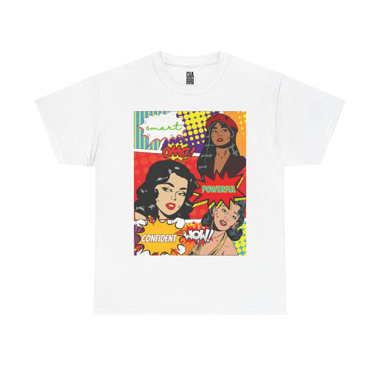 Pop Art Women Graphic Tee — "Confident" Comic Style T-Shirt