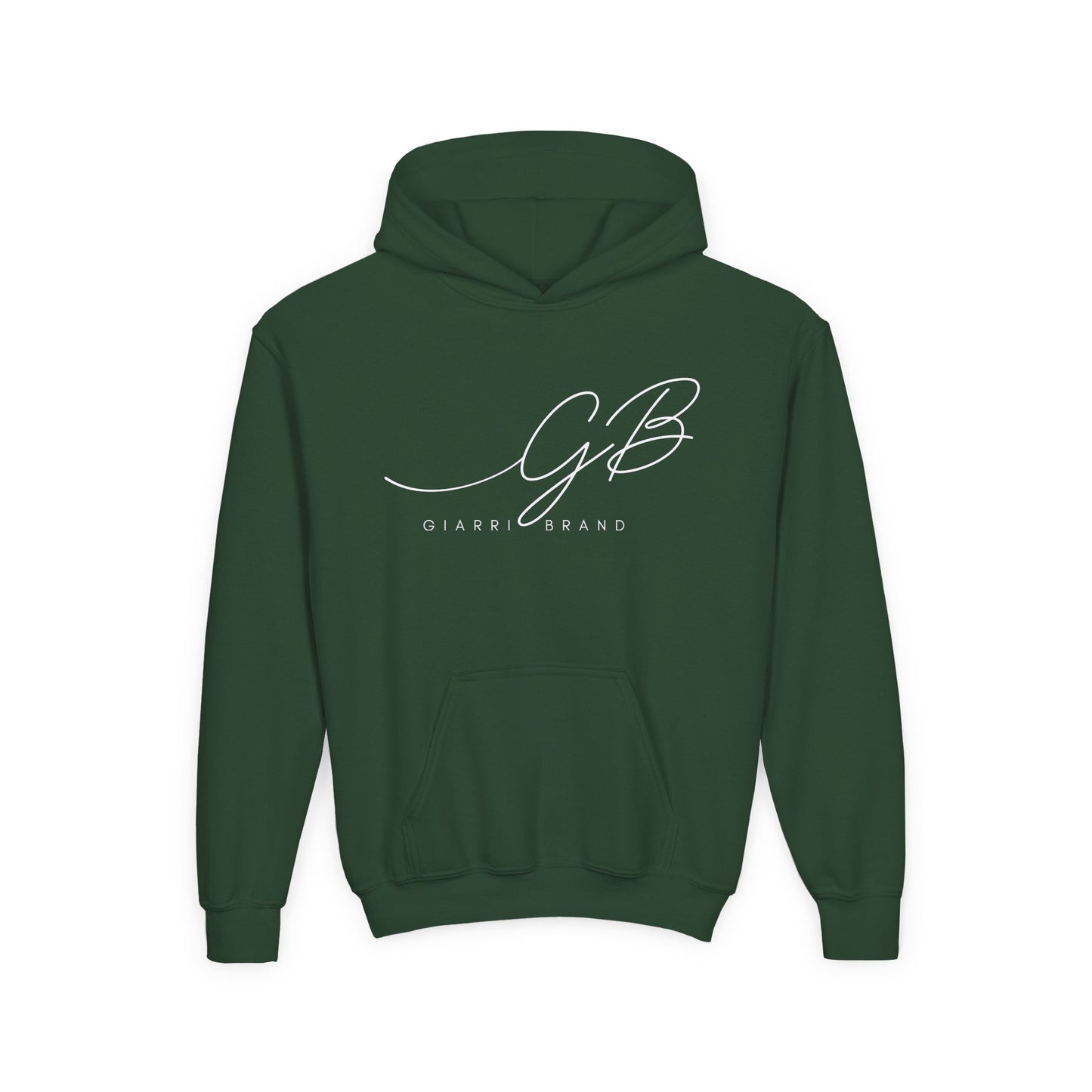 Youth Hoodie — Elegant 'GB' Script Logo Pullover