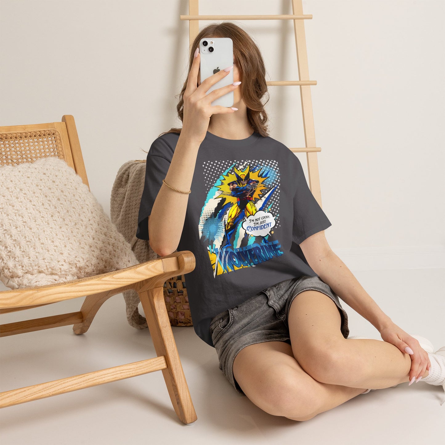 Mr, Confident Comic Splash Tee — 'I'm Not Cocky, I'm Just Confident'