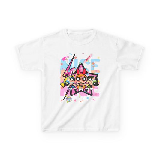 Action Girls Tee — Colorful Retro Lightning