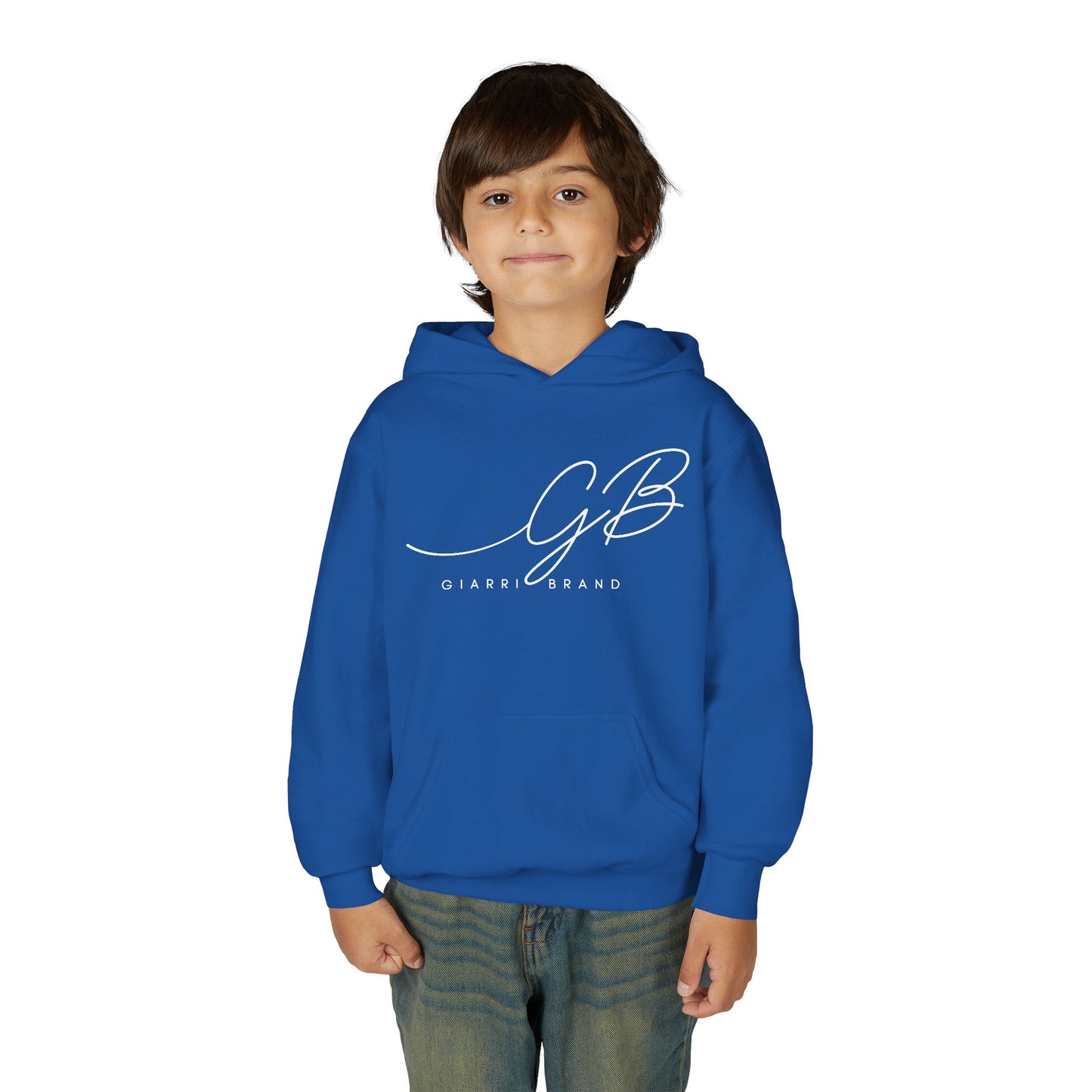 Youth Hoodie — Elegant 'GB' Script Logo Pullover