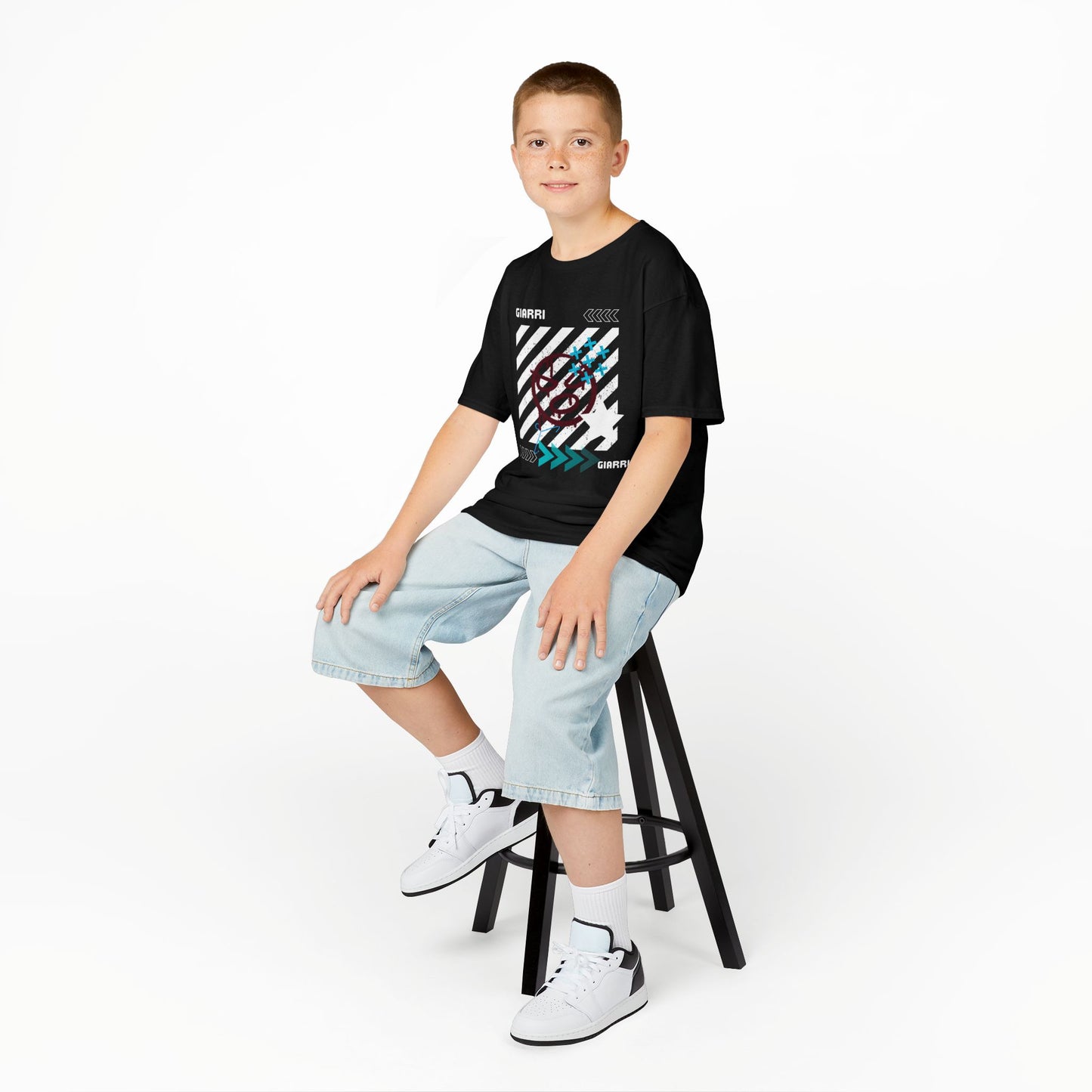Kids Tee — Retro Street Graphic 'Giarri' Badge