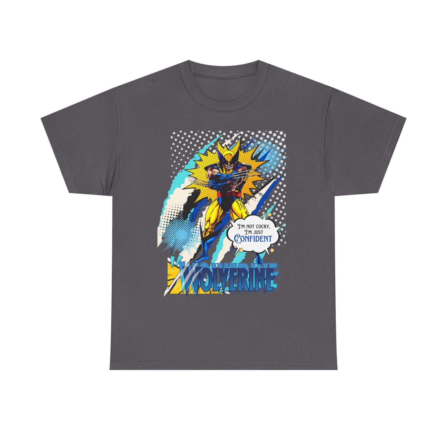 Mr, Confident Comic Splash Tee — 'I'm Not Cocky, I'm Just Confident'