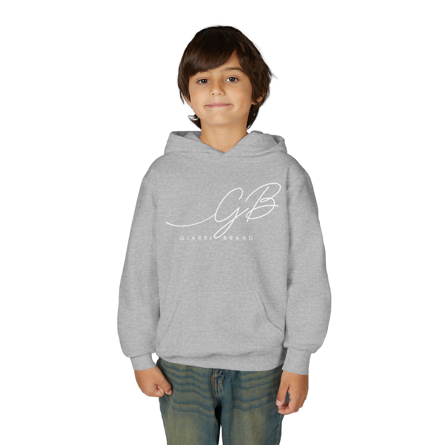 Youth Hoodie — Elegant 'GB' Script Logo Pullover