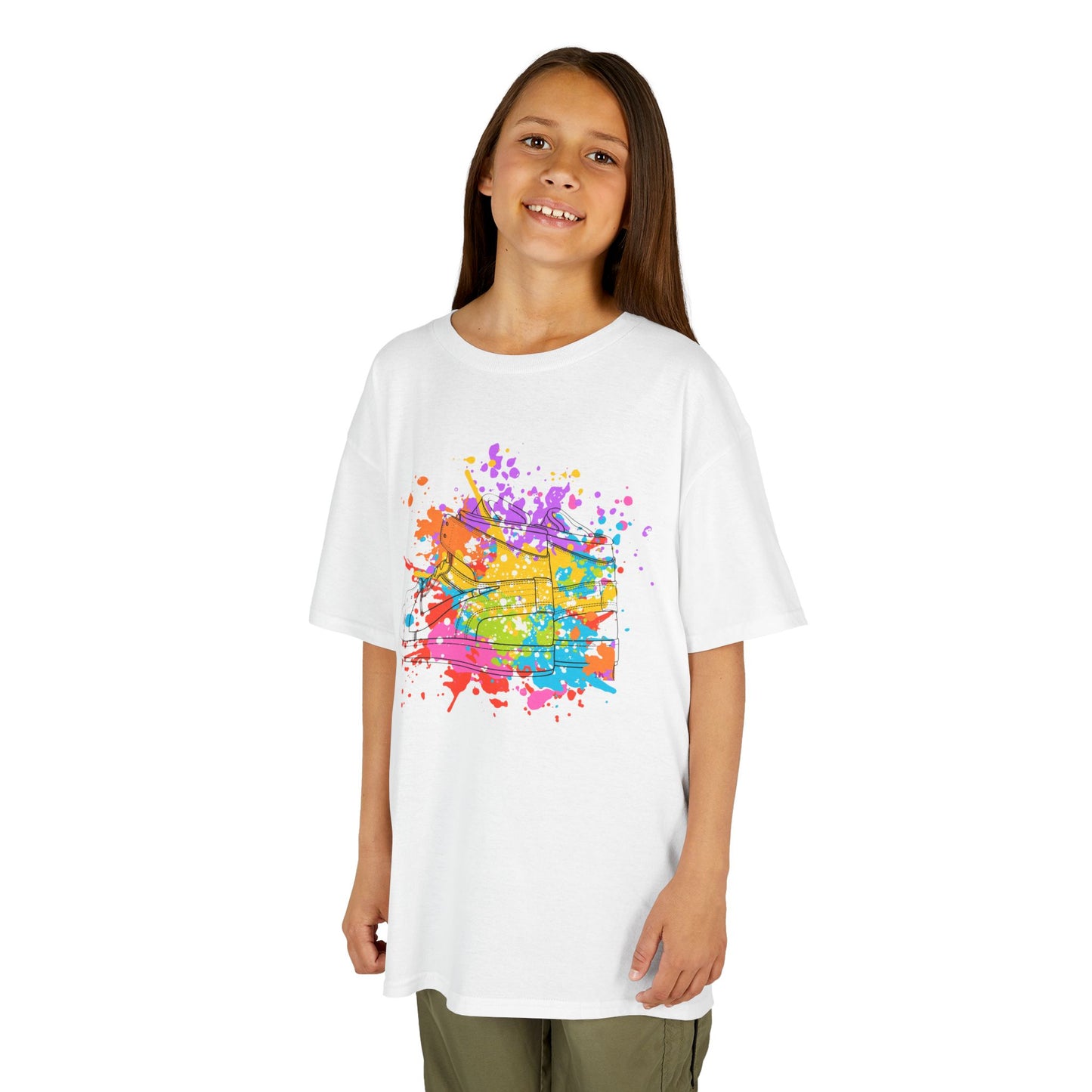 Kids T-Shirt — Colorful Sneaker Splash Graphic Tee