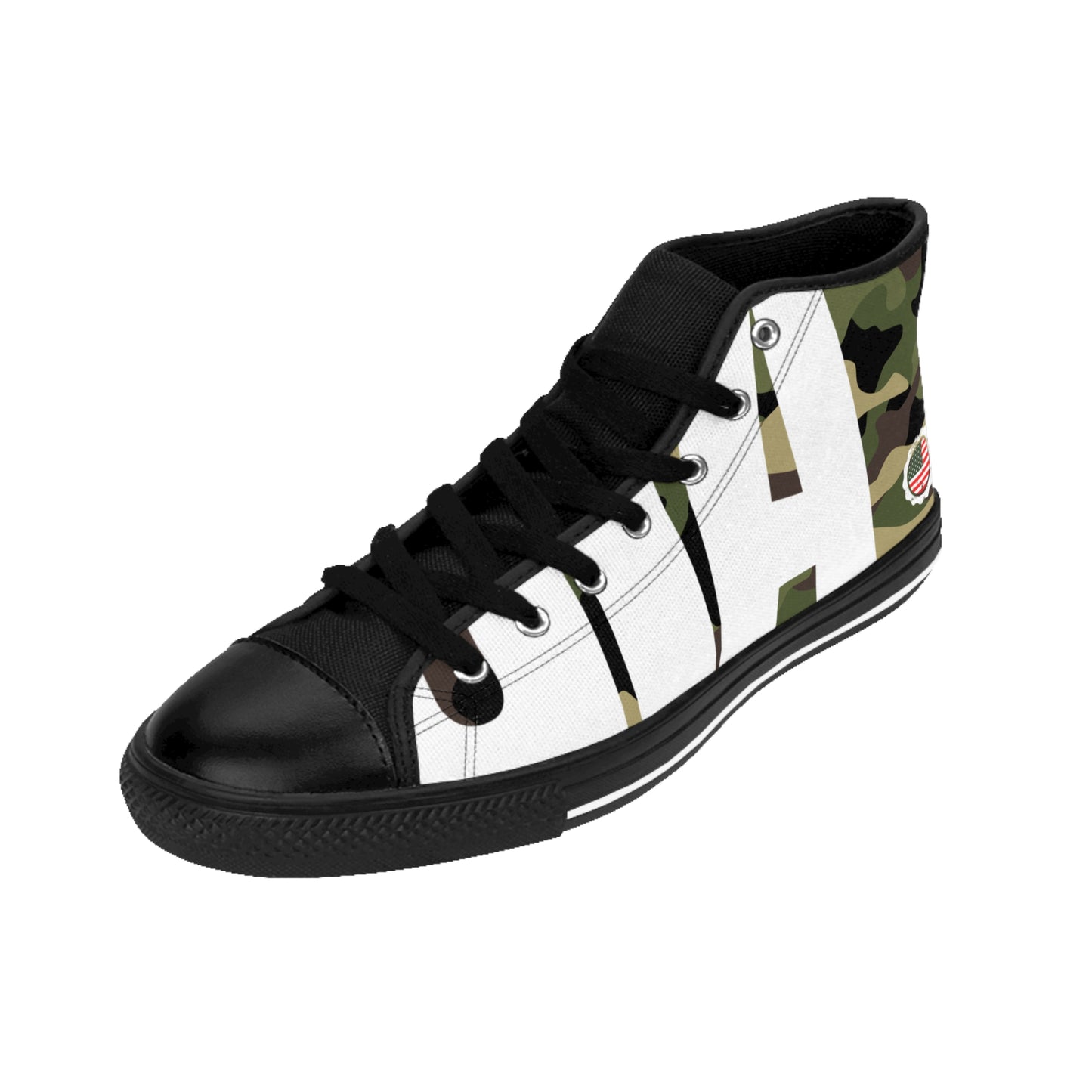 Giarri Camo Patriot High-Top Sneakers — Bold Red