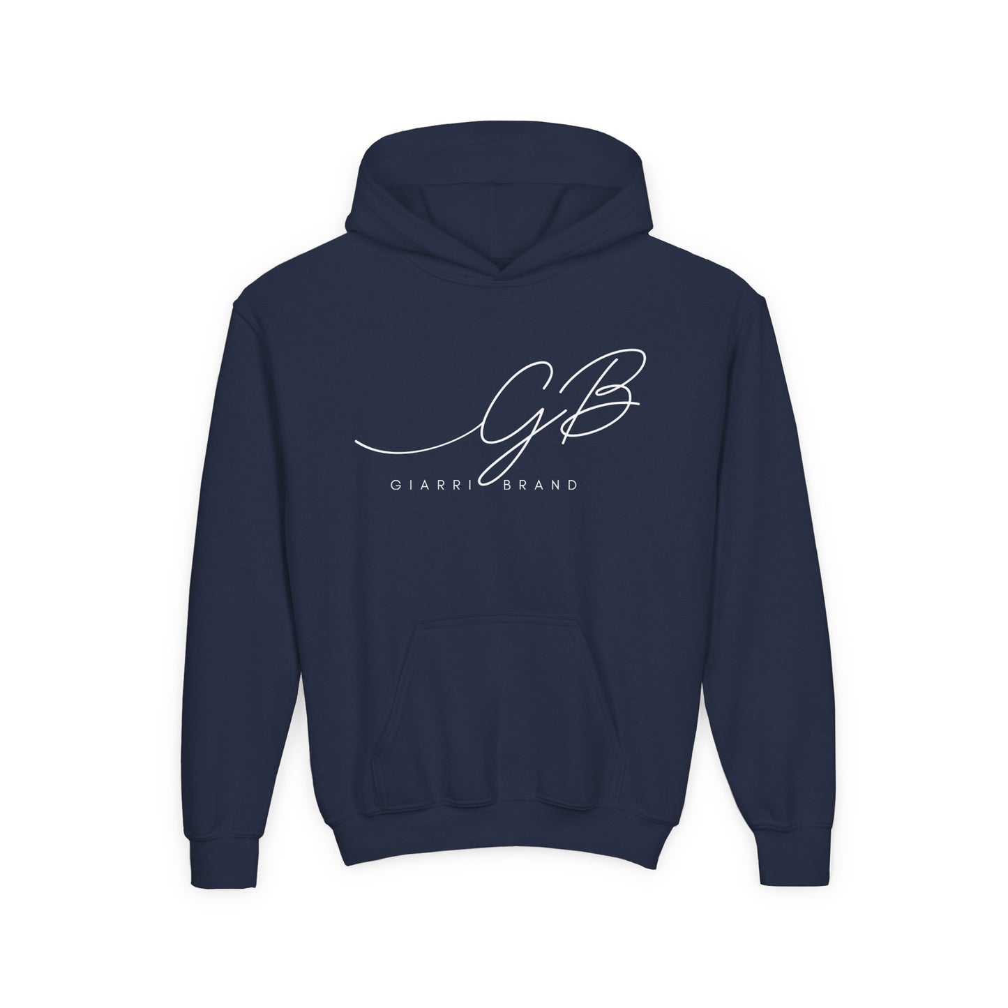 Youth Hoodie — Elegant 'GB' Script Logo Pullover