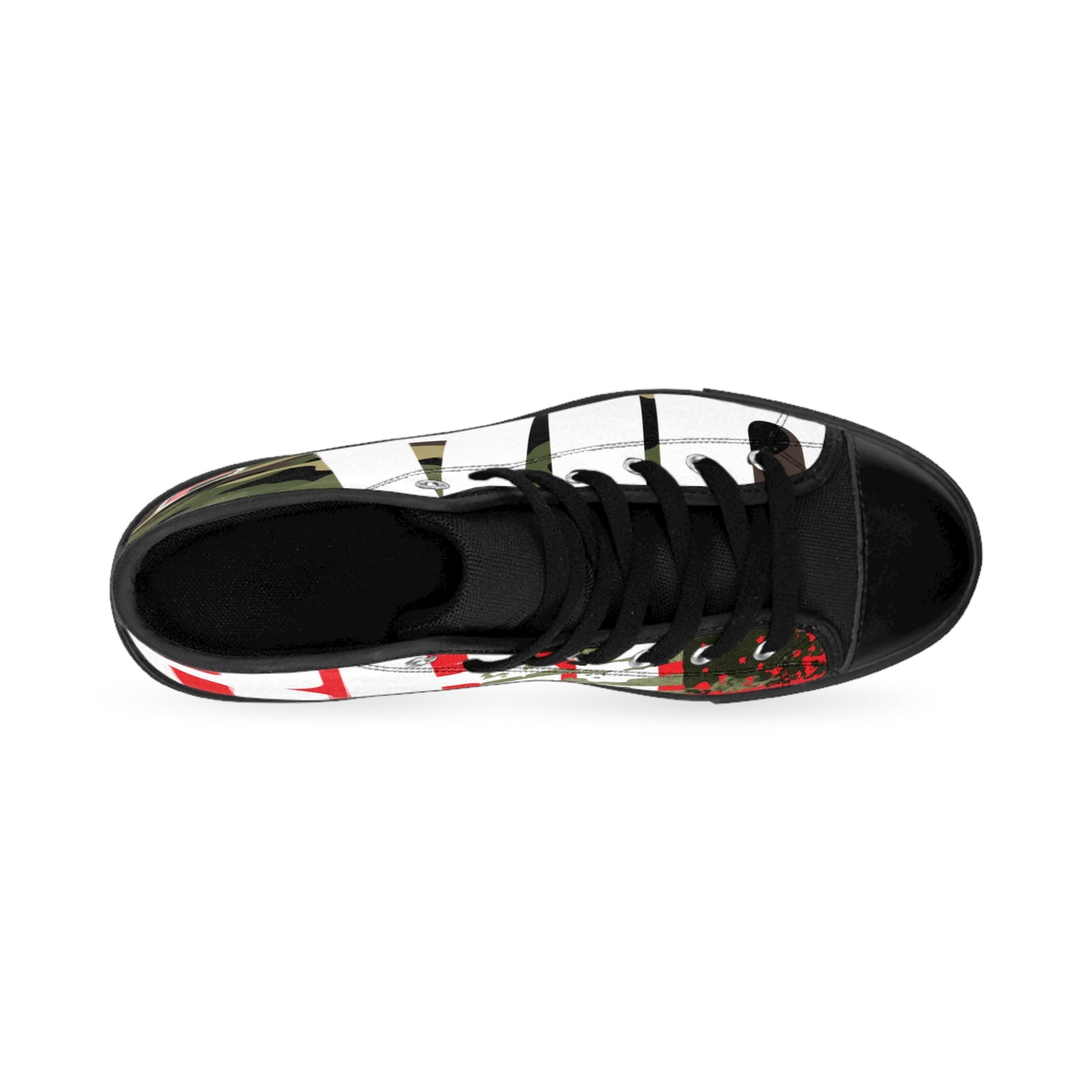 Giarri Camo Patriot High-Top Sneakers — Bold Red