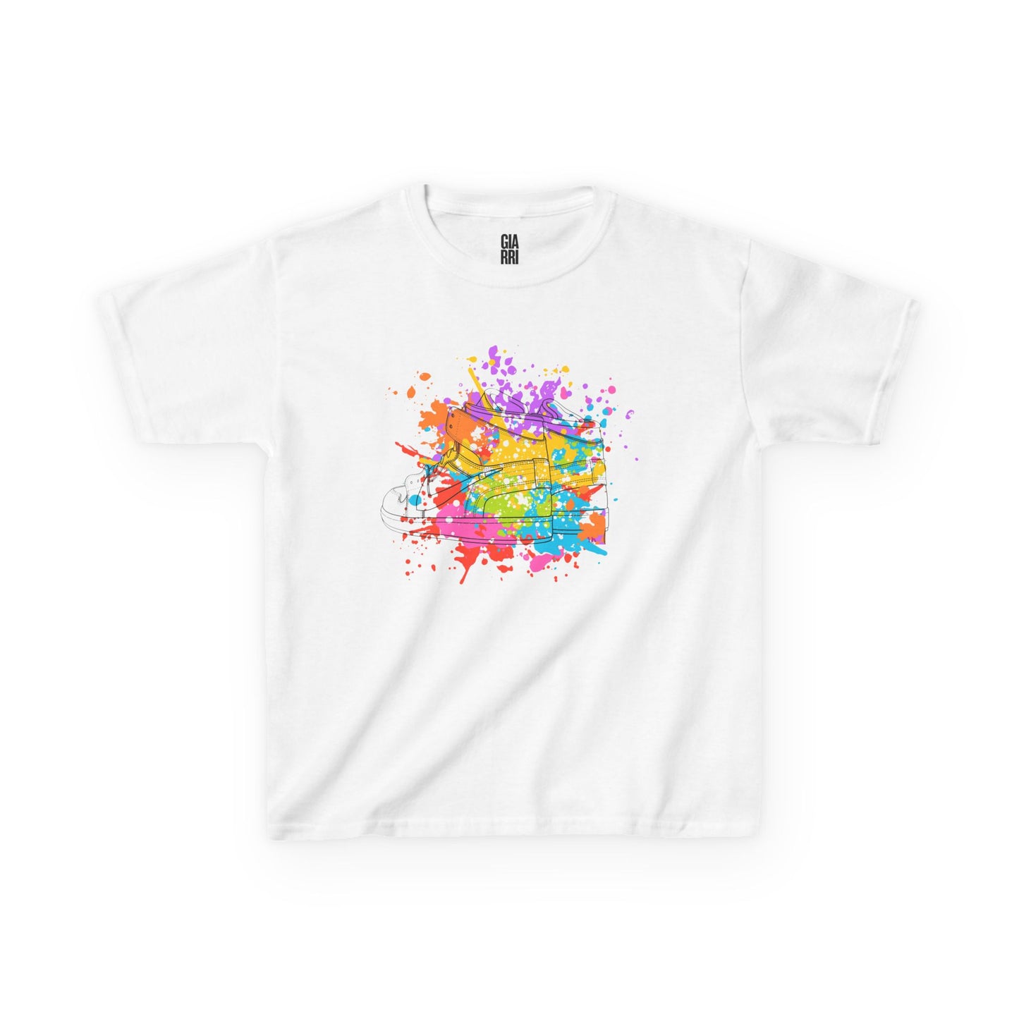 Kids T-Shirt — Colorful Sneaker Splash Graphic Tee
