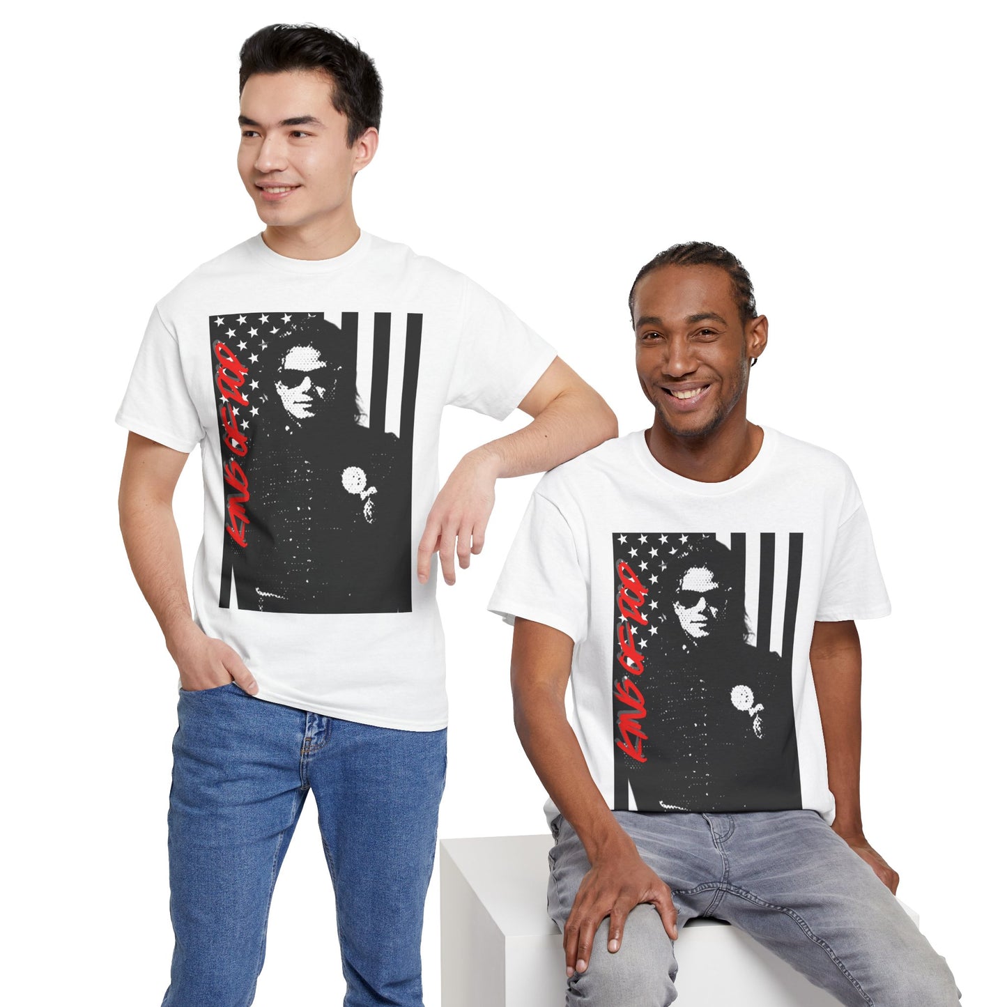 Pop Flag Tee — 'Am I Free' Retro Protest Graphic T-Shirt