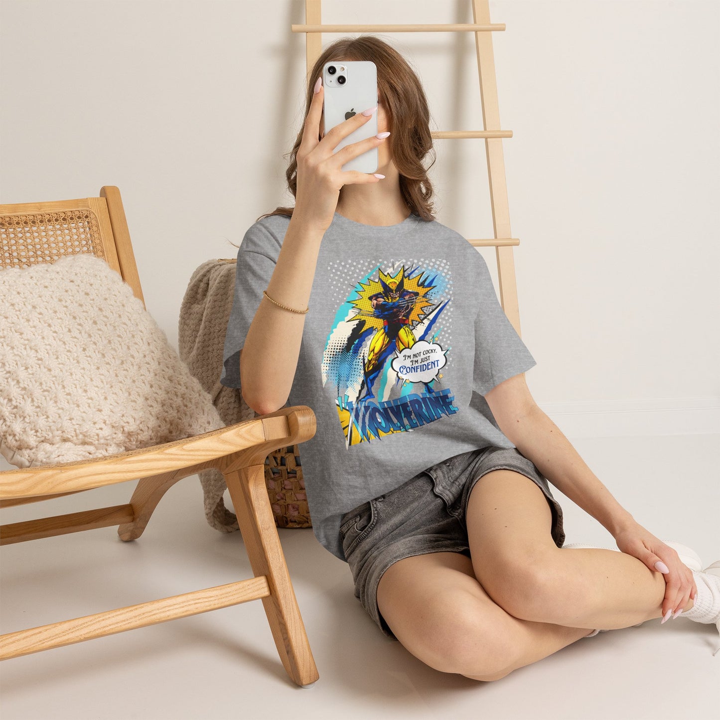 Mr, Confident Comic Splash Tee — 'I'm Not Cocky, I'm Just Confident'